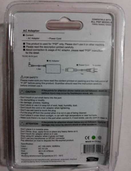 Блок питания для Sony PSP 1000. 2000. 3000 (новый) в Москве фото 3