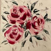 Картина маслом Цветы Мастихином, в Москве