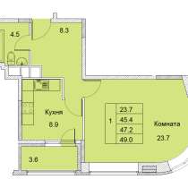 1-к квартира, улица Советская, дом 6, площадь 47,2, этаж 1, в Королёве