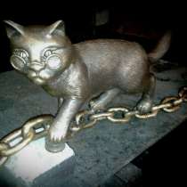 Скульптура "Кот на цепи", в Краснодаре