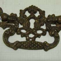 Фурнитура накладка ручка мебельная старинная (P490), в Москве