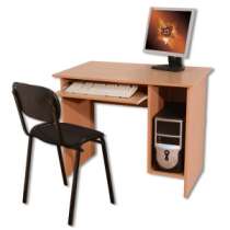Стол компьютерный Евромебель "Мини" вишня, в Барнауле