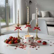 Набор из трех столовых свечей - сердца, в Москве