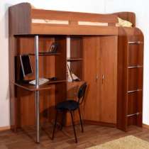 Кровать-чердак “Эльбрус” 1x3 орех Барнаул ЕвроМебель., в Томске