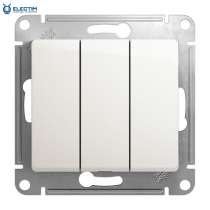 3-клавишный выключатель, сх.1+1+1, 10АХ, механизм, ПЕРЛАМУТР, в г.Минск