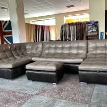 Модульный угловой кожаный диван, в Москве