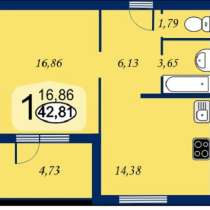 1к Востчоный-2 ул. Энергостроителей 43м2 новый дом, в Тюмени