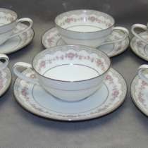 Noritake набор старинных чайных чашек и блюдец 6+6шт (W303), в Москве