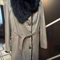 Кожаное зимне пальто размер 46-48 рост 170, в Нижнем Тагиле